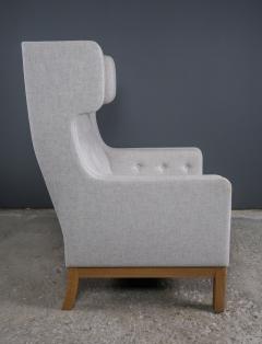 Erik Ole J rgensen Erik Ole J rgensen Wing Chair in Wool Oak Denmark c1975 - 2421098