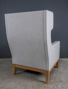 Erik Ole J rgensen Erik Ole J rgensen Wing Chair in Wool Oak Denmark c1975 - 2421099