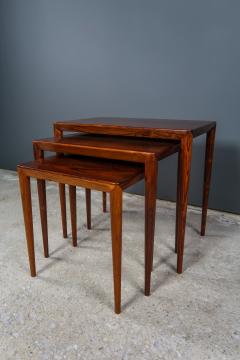 Erik Riisager Hansen Erik Riisager Hansen Rosewood Nesting Tables Haslev 1960s Denmark - 2284803