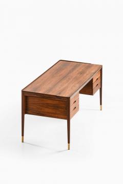 Erik Riisager Hansen Mid Century Desk in Brass Rosewood by Erik Riisager Hansen 1950s - 4663837