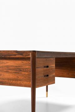 Erik Riisager Hansen Mid Century Desk in Brass Rosewood by Erik Riisager Hansen 1950s - 4663840
