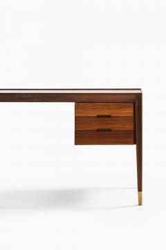 Erik Riisager Hansen Mid Century Desk in Brass Rosewood by Erik Riisager Hansen 1950s - 4663841