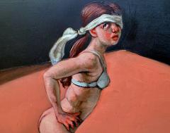 Erik Thor Sandberg Grotesque Nude Figures in Battle like Hieronymus Bosch - 4341560