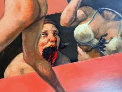 Erik Thor Sandberg Grotesque Nude Figures in Battle like Hieronymus Bosch - 4341568