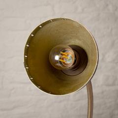 Erik W rn Black and Brass Gooseneck Desk Lamp by Erik W rn for Ew V rnamo Sweden 1950s - 3450577