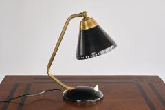 Erik W rn Erik W rn Table Desk Lamp in Brass and Black Metal EW V rnamo Sweden 1950s - 3435836