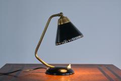 Erik W rn Erik W rn Table Desk Lamp in Brass and Black Metal EW V rnamo Sweden 1950s - 3435837