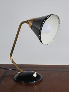 Erik W rn Erik W rn Table Desk Lamp in Brass and Black Metal EW V rnamo Sweden 1950s - 3435839