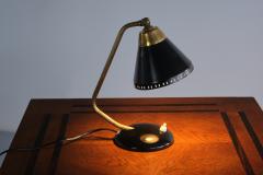 Erik W rn Erik W rn Table Desk Lamp in Brass and Black Metal EW V rnamo Sweden 1950s - 3435844