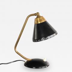 Erik W rn Erik W rn Table Desk Lamp in Brass and Black Metal EW V rnamo Sweden 1950s - 3440173