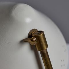 Erik W rn Pair of 1950s Erik Warna GK14 White and Brass Perforated Shade Table Lamps - 4255085