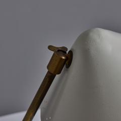 Erik W rn Pair of 1950s Erik Warna GK14 White and Brass Perforated Shade Table Lamps - 4255086