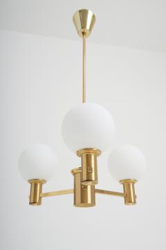 Erik W rn Pair of Brass and Glass Ceiling Lights by Erik W rn  - 2813329