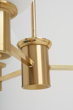 Erik W rn Pair of Brass and Glass Ceiling Lights by Erik W rn  - 2813334