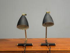 Erik W rn Table Lamps Metal Brass Sweden 1950s - 4467262