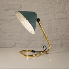 Erik W rn Teal Blue Table Lamp by Erik W rna for Gnosj Konstsmide Sweden 1950s - 2891415