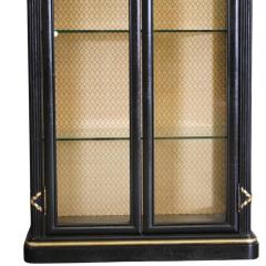 Erika Brunson Erika Brunson for Dessin Fournir Black Gold Display Showcase Cabinet - 4286208