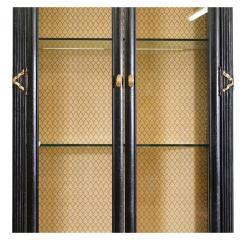 Erika Brunson Erika Brunson for Dessin Fournir Black Gold Display Showcase Cabinet - 4286211