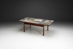 Erling Viksj Coffee Table with Stone Top by Erling Viksj for Conglo Designs Norway 1960s - 4440752