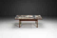 Erling Viksj Coffee Table with Stone Top by Erling Viksj for Conglo Designs Norway 1960s - 4440753