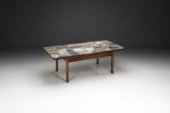 Erling Viksj Coffee Table with Stone Top by Erling Viksj for Conglo Designs Norway 1960s - 4440754