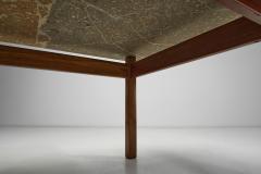 Erling Viksj Coffee Table with Stone Top by Erling Viksj for Conglo Designs Norway 1960s - 4440762