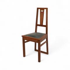 Ernest Archibald Taylor E A Taylor A Set of Five Arts Crafts Oak Side Chairs with Heart Cut outs - 4182970