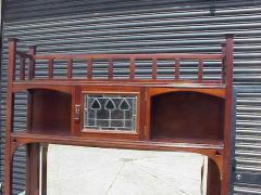 Ernest Archibald Taylor E A Taylor for Wylie Lochhead Arts Crafts Display Cabinet with Heart Details - 4182954