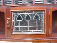 Ernest Archibald Taylor E A Taylor for Wylie Lochhead Arts Crafts Display Cabinet with Heart Details - 4182955