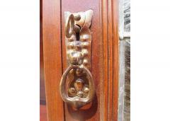 Ernest Archibald Taylor E A Taylor for Wylie Lochhead Arts Crafts Display Cabinet with Heart Details - 4182957