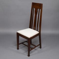 Ernest Archibald Taylor Set of Eight Arts Crafts Glasgow School Oak Dining Chairs with Tulip Details - 4182993