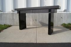 Ernest C Masi Black Lacquered Linen Console Table by Ernest C Masi - 101392
