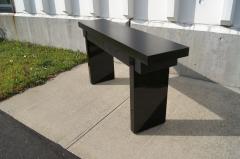Ernest C Masi Black Lacquered Linen Console Table by Ernest C Masi - 101394