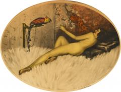 Ernest De Nagy Girl with Parrot by Ernest De Nagy 1881 1951  - 4527111