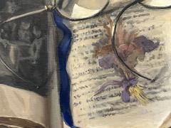 Ernest De Nagy TROMPE LOEIL ANTIQUE BOOKS CANDLE STILL LIFE PAINTING BY ERNEST DE NAGY - 4244976