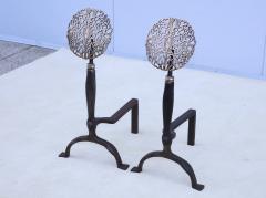 Ernest Gimson 1900s Ernest Gimson Style Brass And Iron Andirons - 3857781