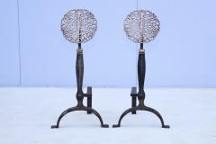 Ernest Gimson 1900s Ernest Gimson Style Brass And Iron Andirons - 3857784