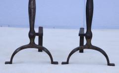 Ernest Gimson 1900s Ernest Gimson Style Brass And Iron Andirons - 3857785