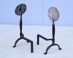 Ernest Gimson 1900s Ernest Gimson Style Brass And Iron Andirons - 3857790