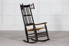 Ernest Gimson Ash Elm Bobbin Turned Rocking Chair - 2708491