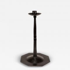 Ernest Gimson Ernest Gimson made by Alfred Bucknell A rare unusually tall steel candlestick - 4237623