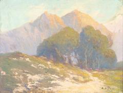 Ernest Henry Pohl Oil On Canvas Mountain Landscape By Ernest Henry Pohl - 4555323