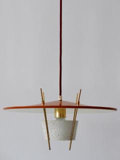 Ernest Igl Rare Mid Century Modern Pendant Lamp by Ernest Igl for Hillebrand Germany 1950s - 2205696