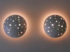 Ernest Igl Set of Two Rare Mid Century Sconces by Ernest Igl for Hillebrand Germany 1950s - 4098648