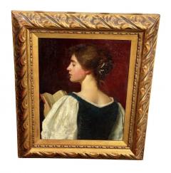 Ernest Lee Major Oil On Canvas Portrait Of A Young Woman By Ernest Lee Major - 1759861