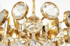 Ernest Palme Ernest Palme Faceted Crystal and Gilt Brass Chandelier - 873849