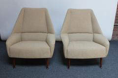 Ernest Race Pair of Ernest Race Flamingo Lounge Chairs and Ottoman - 2148940