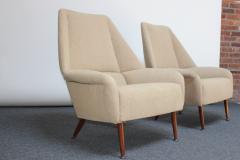 Ernest Race Pair of Ernest Race Flamingo Lounge Chairs and Ottoman - 2148945