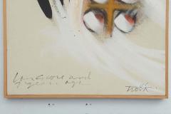 Ernest Tino Trova Modern Oil on Canvas Ernest Trova Four Score Seven Years Ago 1961 - 4694993