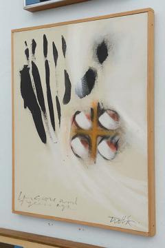 Ernest Tino Trova Modern Oil on Canvas Ernest Trova Four Score Seven Years Ago 1961 - 4695002
